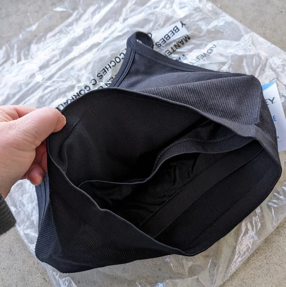 Jockey Essentials Black Racerback Seamfree Jersey Ribbed Sports Bra NWT - Picture 2 of 10